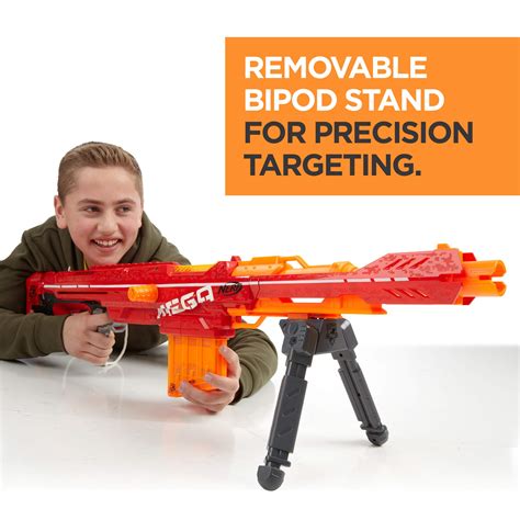 nerf n strike mega|Nerf Centurion Mega Toy Blaster with Folding Bipod, 6.